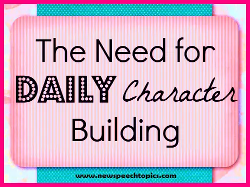 Essay on character building